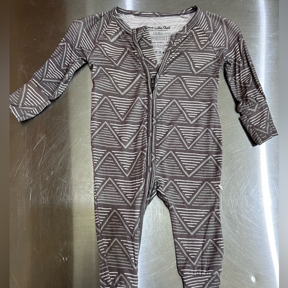 Brave Little Ones Grey Triangle Zippy